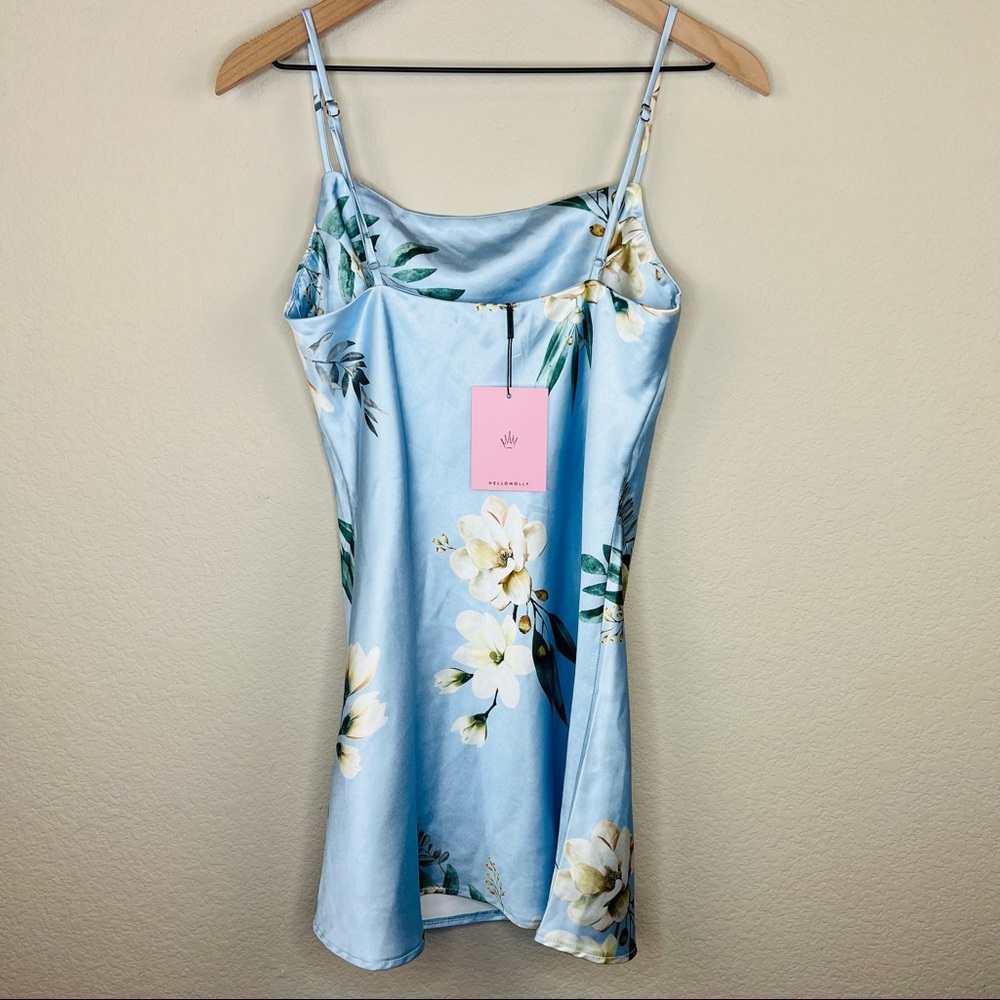 Hello Molly Lazy Afternoons Mini Dress - Floral Light Blue! - Picture 4 of 4